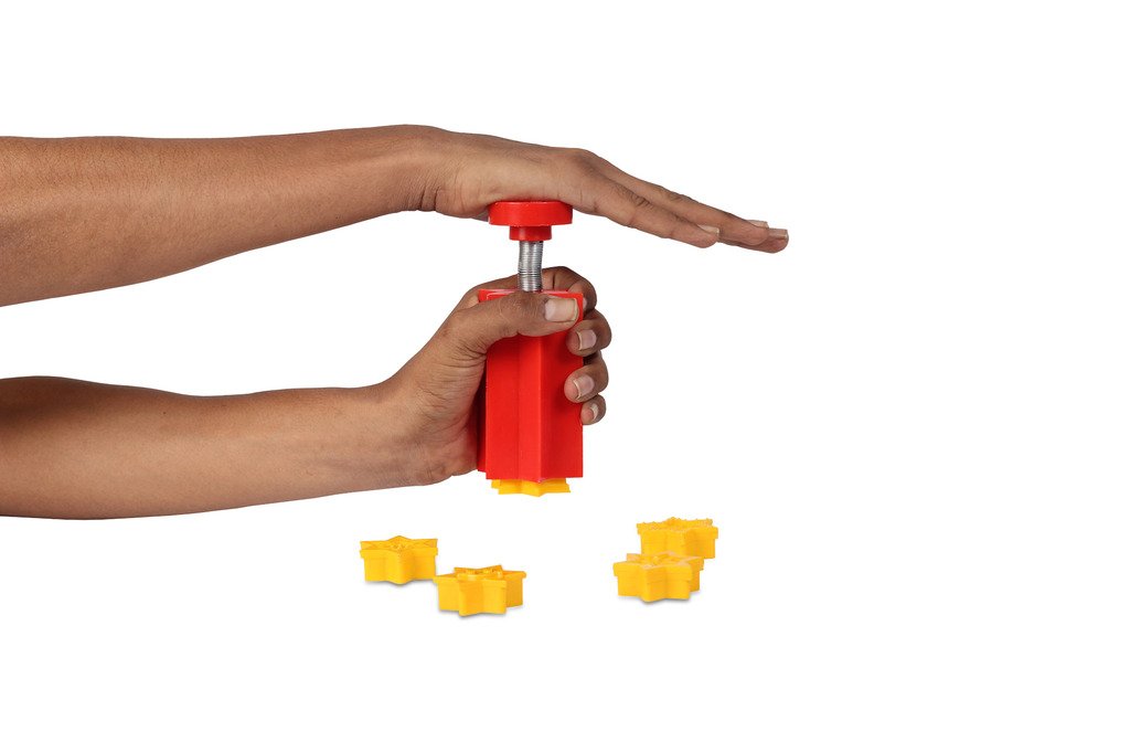 DS Star Shape Peda Maker Stamp | 5 Design Sweet Mould | Cookie Cutter Tool | 3.8 cm Stamper 1
