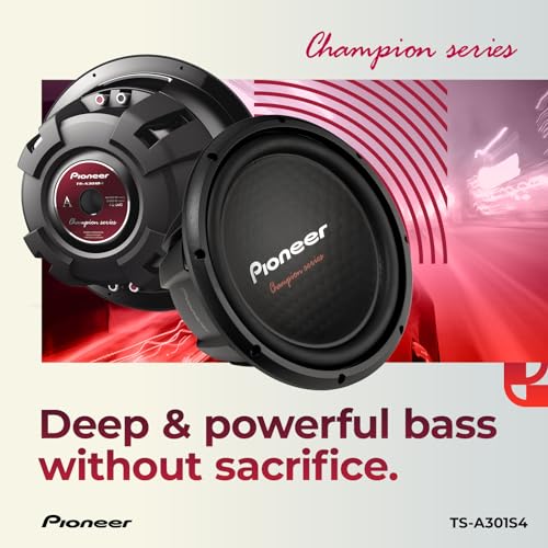 Image of Pioneer A-Series Champion Series TS-A301S4 12 inch Subwoofer 1500W Max | Sealed or Ported Enclosure Compatible, Strong Bass