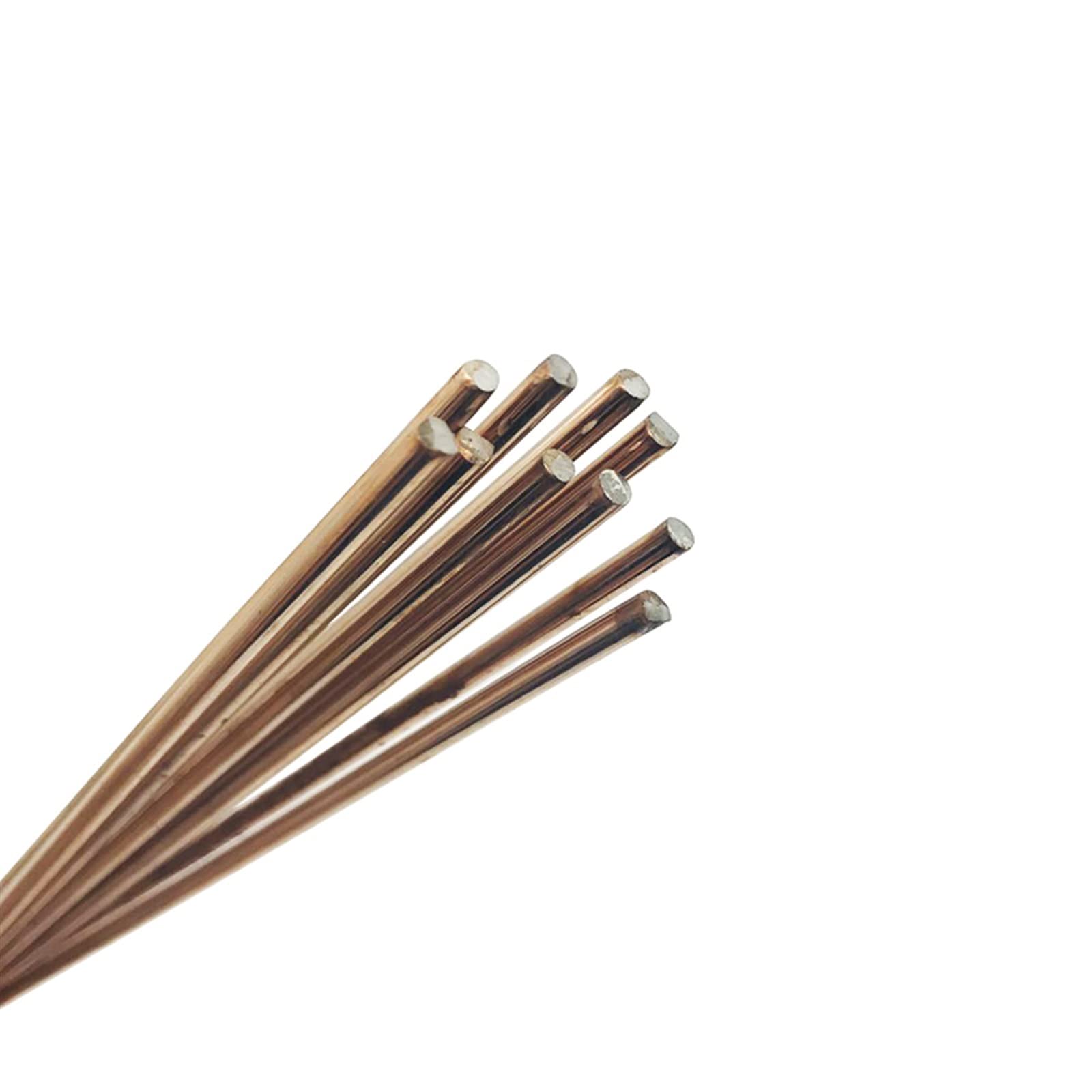 Bacchette di apporto TIG in rame rosso da 10 pezzi, filo for saldatura for brasatura 1.6/2.4/3.2×330 mm for acciaio dolce e A18(1.6mm)