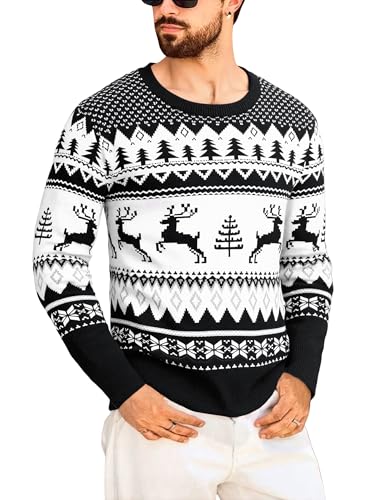 Marvmys Herren Weihnachtspullover Hässlicher Ugly Christmas Sweater...
