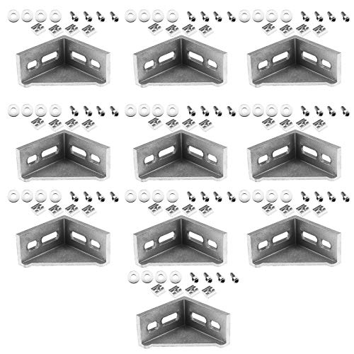 10 soportes de esquina de aleación de aluminio 3060 Groove 8, ángulo recto, en forma de L