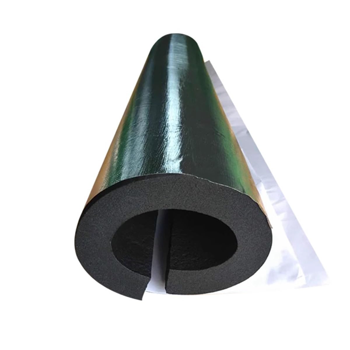 Schaumstoff-Rohrisolierung mit Aluminiumfolie für Outdoor-Wasserrohre, Überwinterung, Frostschutz-Wasserrohr-Wickelrolle, 15 mm x 22 mm x 95 cm