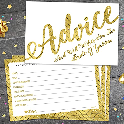 50 Wedding Advice Cards & Well Wishes For The Bride And Groom - Bridal Shower Games, Wedding Decorations, Bridal Shower Decorations, Wedding Shower Decorations, Wedding Guest Book Alternative, Mad Libs #TOP4