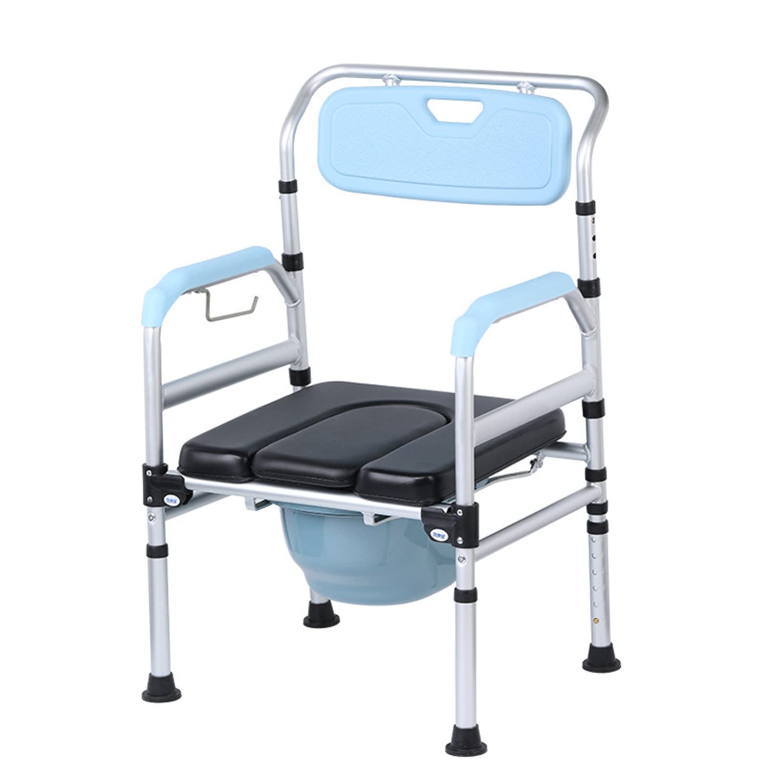BHGFYXBS Commode Chair,Toilet Chair Shower Bedside Commodes Shower Chair With Armrest Backrest U-Shaped Toilet Chair For Disabled Commode Toilet Seat Shower Chairs For Th,