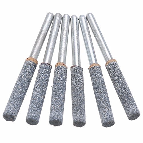 6pcs/set Chainsaw Sharpener Burr Grinder Chain Saw Grinding Stone Saw Chain File 3/16