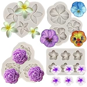 Sijiangmold SJ181M Blumen-Silikonformen Set 4-teilig