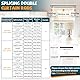 82-389cm Schwarze doppelte Vorhangstangen für Fenster mit Halterungen und Clip, 25mm Heavy Duty Dual einstellbare dekorative Vorhangstange für Fenster,Badezimmer,Terrasse,Schlafzimmer,Schiebeglas,Tür