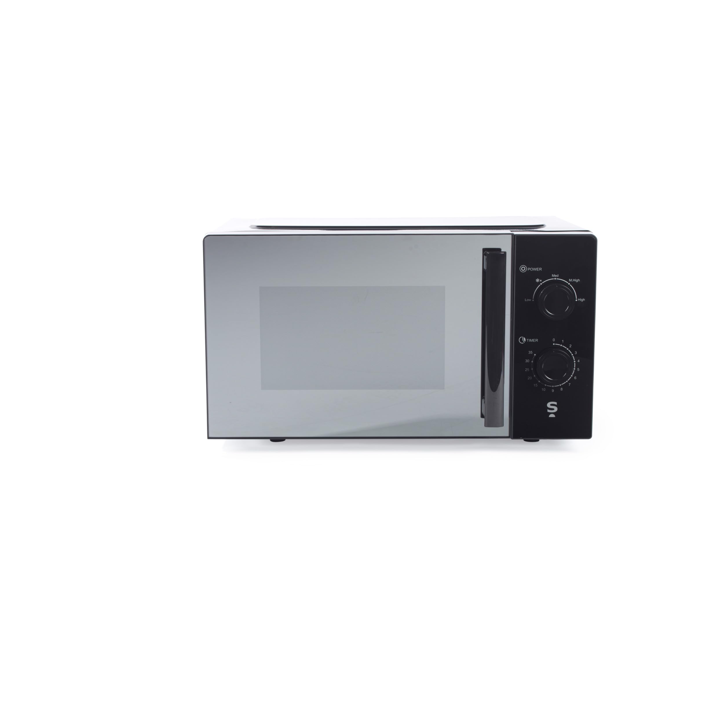 Salter Black 20L 800W Manual Microwave