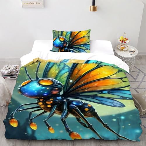 Housse de couette papillon en microfibre infroissable pour simplifier le repassage - 2