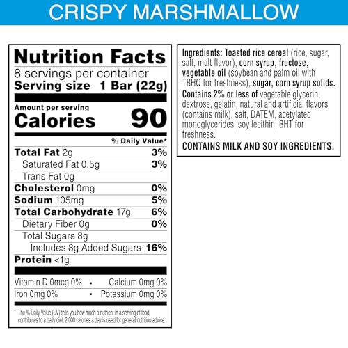 Rice Krispies Treats Crispy Marshmallow Squares, Kids Snacks, Cereal Bars, Original, (12 Boxes, 96 Bars) - image 2