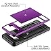 Vofolen Case for Galaxy Note 8 Case Wallet Card Holder ID Slot Sliding Cover Hidden Pocket Dual Layer Bumper Protective Hard Shell Tough Hybrid PC Rubber Armor Case for Samsung Galaxy Note 8 Purple