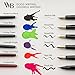 Wordsworth and Black Fountain Pen Set - Black - Includes 2 Pens, 18 ML Ink Bottle, 60 Ink Cartridges, A Refill Converter, 1 Medium and 4 Broad Nibs, Brush Pen - Fountain Pen Kit for Beginners