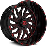 TIS 544BMR 20x12 -44 Black Red