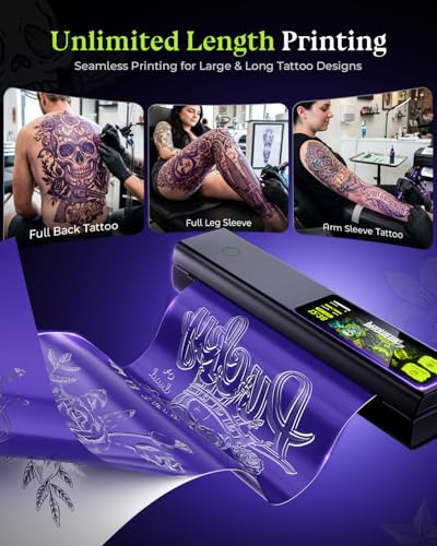 Phomemo L85 Portable Bluetooth Thermal Tattoo Stencil Printer w/ 5" Touchscreen & 100 Transfer Papers - image 4