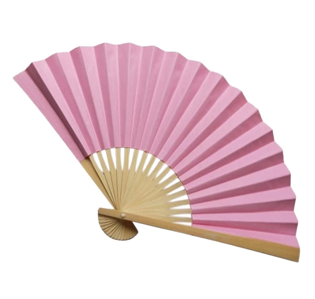 Display Fans Traditional Chinese Fans Hand Held Paper Bamboo Folding Handheld Folded Fan Hand Held(H)
