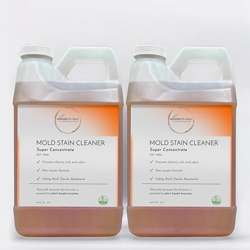 Miniatura 1 de naturally it's clean Concentrado limpiador de manchas de moho | Fórmula súper concentrada que hace hasta 64 galones | Botellas de 64 onzas, paquete