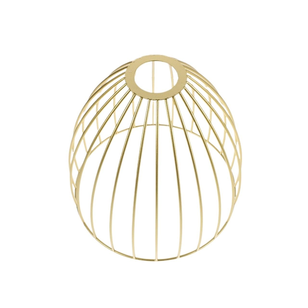 Quxetlryz Golden Metal Lamp Cover Metal Cage Ceiling Light Shade Industrial Wire Pendant Lampshade Hollow Mesh Lamp Cover Birdcage Style Indoor Decorative(Golden)