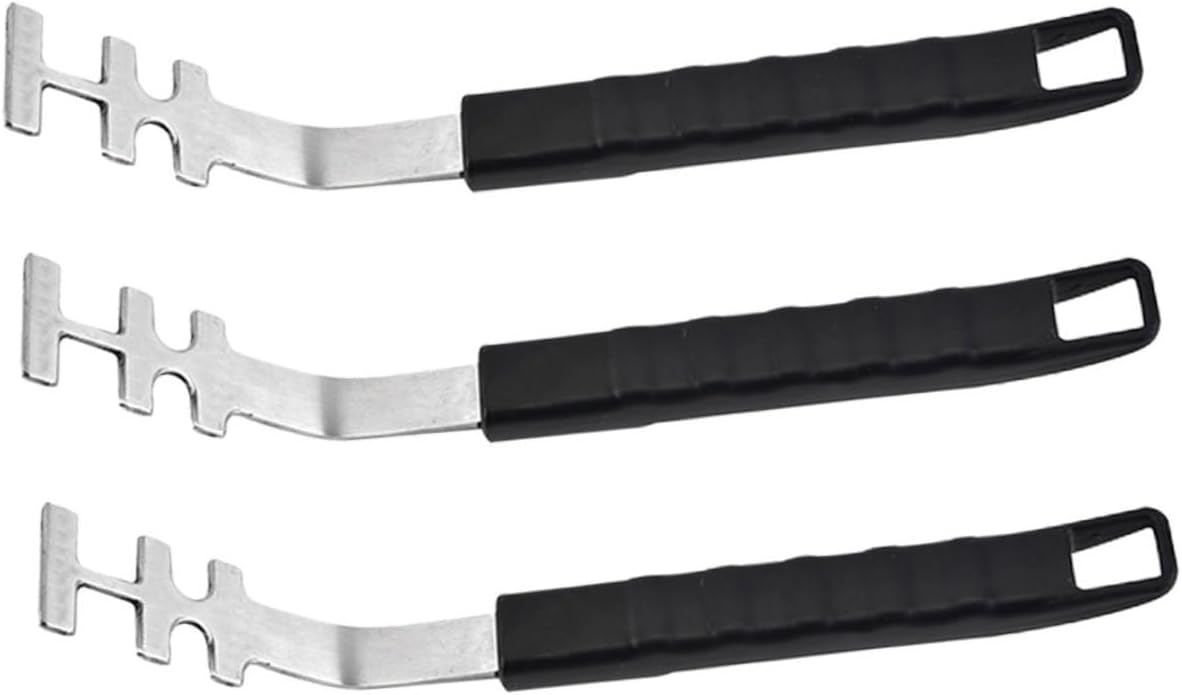Stainless Steel Grill Grate Lifters 3pcs Barbecue Net Gripper