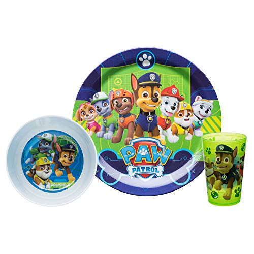 image for Zak Designs 5-Piece Dinnerware Set, Paw Patrol - Durable Plastic & Sta