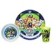 Zak Designs 5-Piece Dinnerware Set, Paw Patrol - Durable Plastic & Stainless Steel - Includes Tumbler, 8-Inch Plate, 6-Inch Bowl, Fork & Spoon - Suitable for Kids Ages 3+