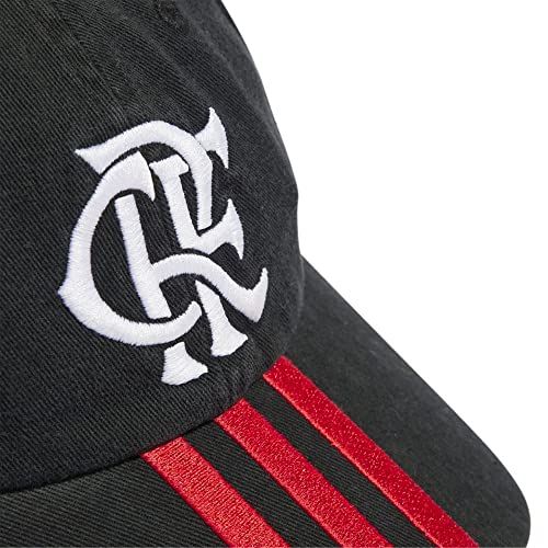 Boné Adidas Flamengo CRF Baseball Aba Curva Preto