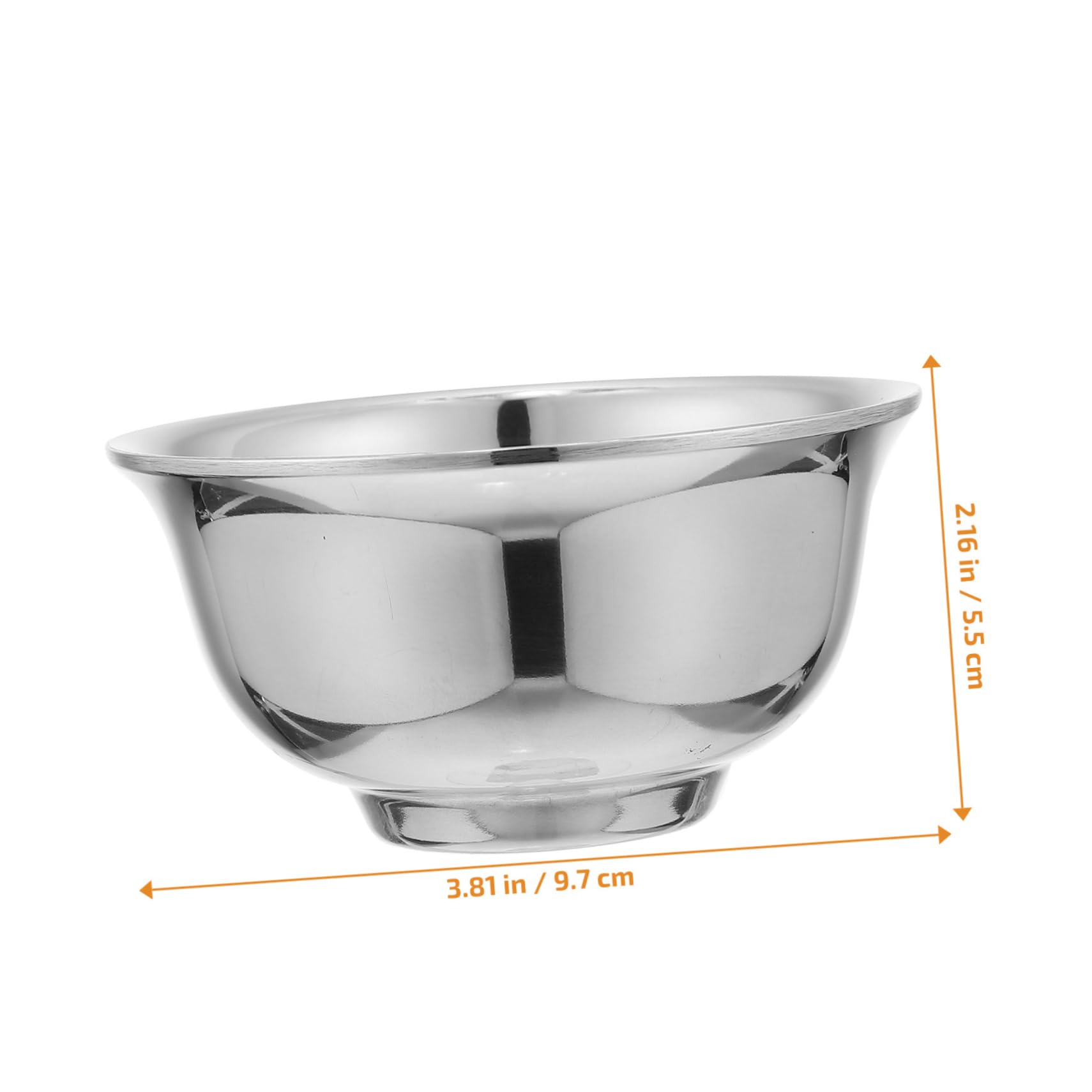 MUSISALY Stainless Steel Shaving Soap Bowl Cup Double Layer Grooming Mug for Men Beard Shaving Mug Soap Cream Bowl Stable Base