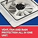 MAXXAIR Original Maxxfan - Vent, Fan & Rain Protection All-in-One, High Powered 4-Speed Exhaust Only Fan, Manual Knob Control, 14