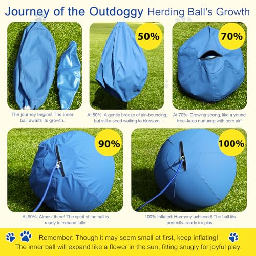 Herding Ball for Dogs 18 Inch - Dual-Layer Heavy Duty Herding Ball for Australian Shepherds, Border Collies & Corgis | Outdoor Herding Toy for Small/Medium Dogs - Backyard Training and Play by Outdoggy - Image 4