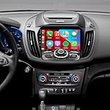 4+64G Car Stereo Radio for Ford Escape 2013-2019, 9' Touchscreen Android 15 Car Radio Stereo Head Unit with Wireless CarPlay Android Auto GPS Navi SWC WiFi Bluetooth Voice Assistant FM Camera Mic