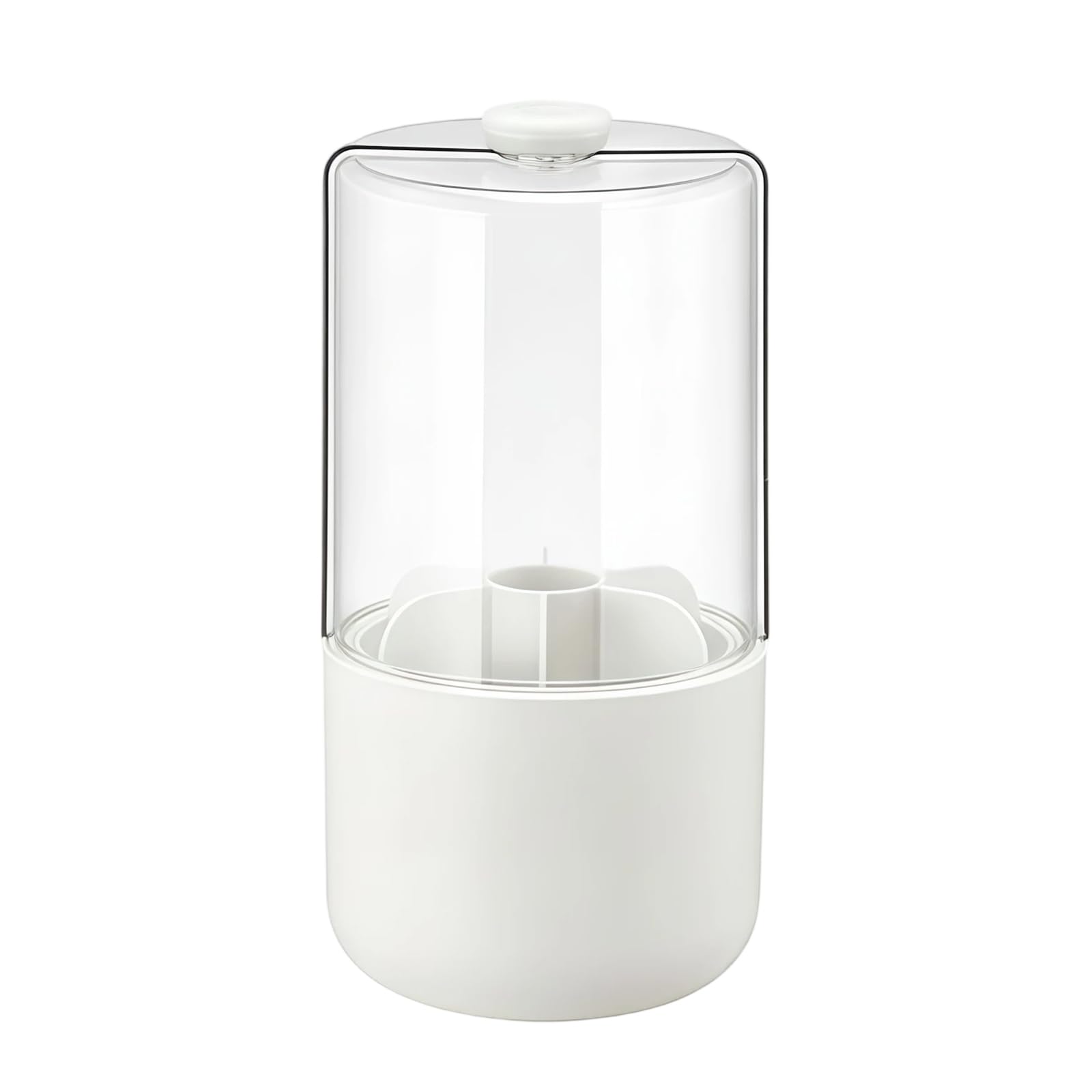 Whoasyst 360 Degree Rotating Multi Compartment Makeup Brush Toothbrush Holder with Dustproof Cover for Bathroom Rotating Makeup Brush Holder