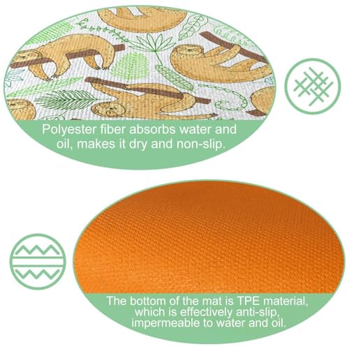 Alfombra de cocina de perezosos para evitar resbalones y manchas 6
