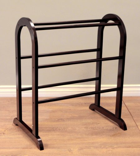 Frenchi Home Furnishing Quilt Rack, Cherry Finish Frenchi Home Furnishing Quilt Rack, Cherry Finish