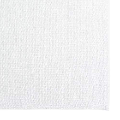 texpot Damask Table Cloth with Satin Band at up to 95°C White, 100% Cotton, White, 40 x 40 cm - 6 Stück, 40 x 40 cm - 6 pieces - Image 3