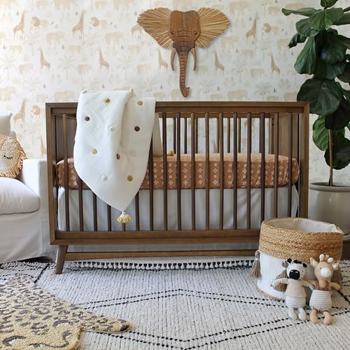 Crane Baby Wooden Safari Wall Decor, Wood Animal Nursery Wall Art, Boho Gender-Neutral Safari Room Decor Elephant 21L X 21W Brown by Crane Baby - Image 6