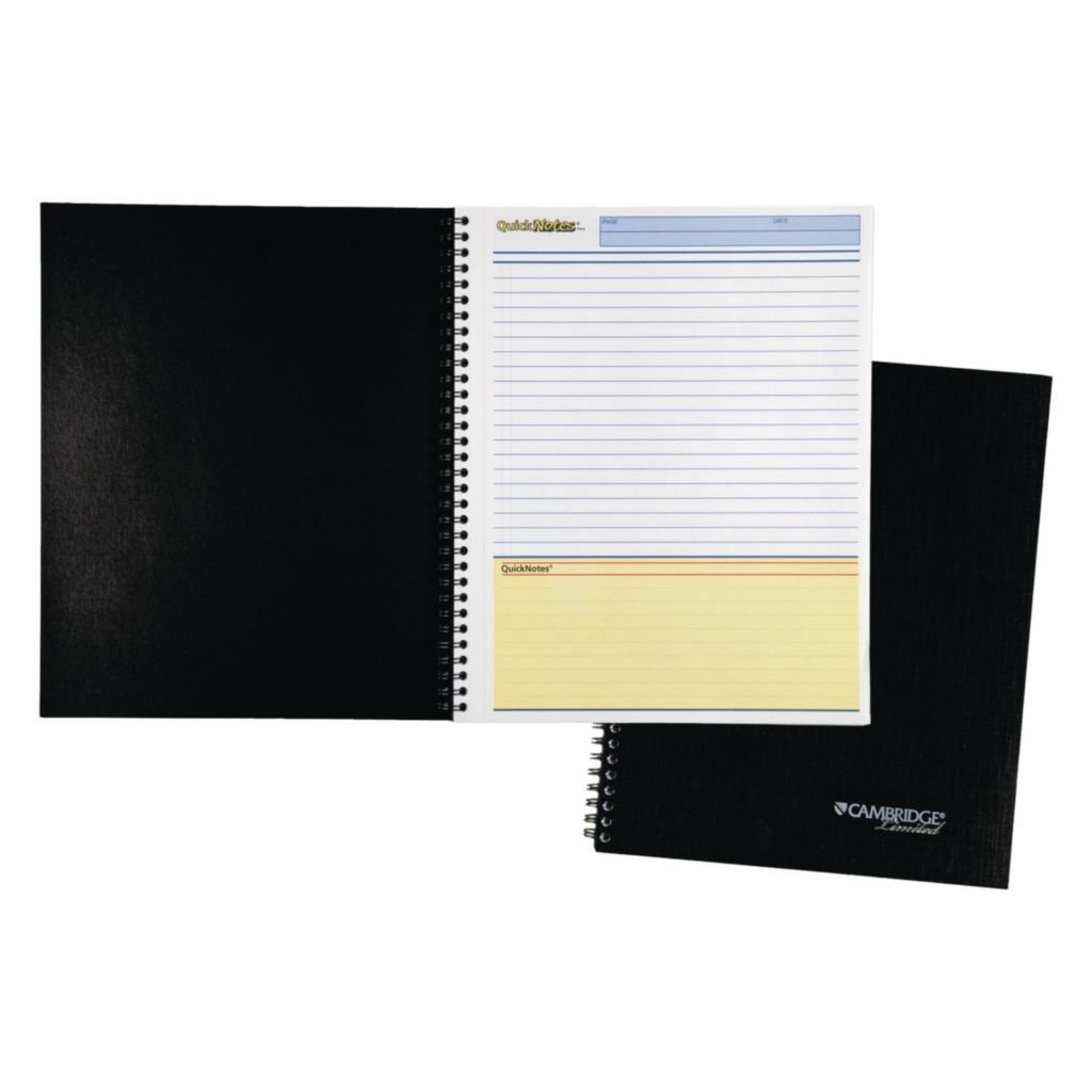 MEA06090 - Black - Cambridge Limited Wirebound Business Notebooks - Each