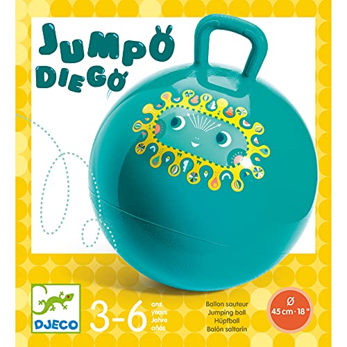 DJECO ジェコ ボール ジャンポ ディエゴ バランス 子供用 45cm ジャンプ ホッピング ジャンプ フィットネス 知育玩具 3歳 4歳 5歳 男の子 女の子 幼児 赤ちゃん 入園祝い プレゼント ギフト おもちゃ 子供 キッズ 誕生日 運動会 ハロウィン 秋の夜長 (DJ00181) 3枚目