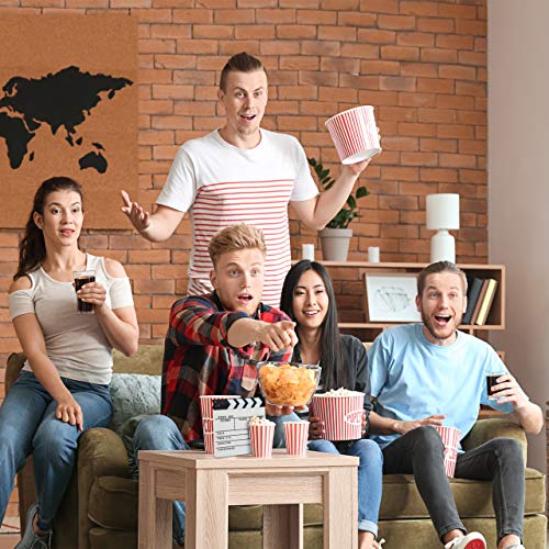 Relaxdays 10021347 Filmklappe Holz, Regieklappe, Clapperboard, Szenenklappe, zum Beschriften, Hollywood Deko, HB 26 x 30 cm, weiß