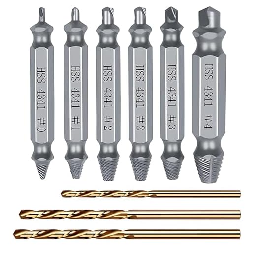 9 Piece Damaged Screw Extractor Set