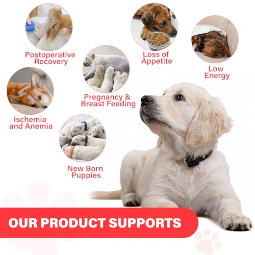Iron Supplement for Dogs, – Supports Blood Health, Red Blood Cell Formation & Oxygen Supply, for Anemia, Vitamin C, Folate, Vitamin B12, Boost Energy, and Improve Blood Circulation, 120 Tablets - Image 3