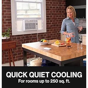 Haier Electronic Window Air Conditioner 6000 BTU, Efficient Cooling for Smaller Areas Like Bedrooms and Guest Rooms, 6K BTU Window AC Unit with Easy Install Kit, White Haier Electronic Window Air Conditioner 6000 BTU Efficient Cooling for Smaller Areas Like Bedrooms and Guest Rooms 6K BTU Window AC Unit with Easy Install Kit White