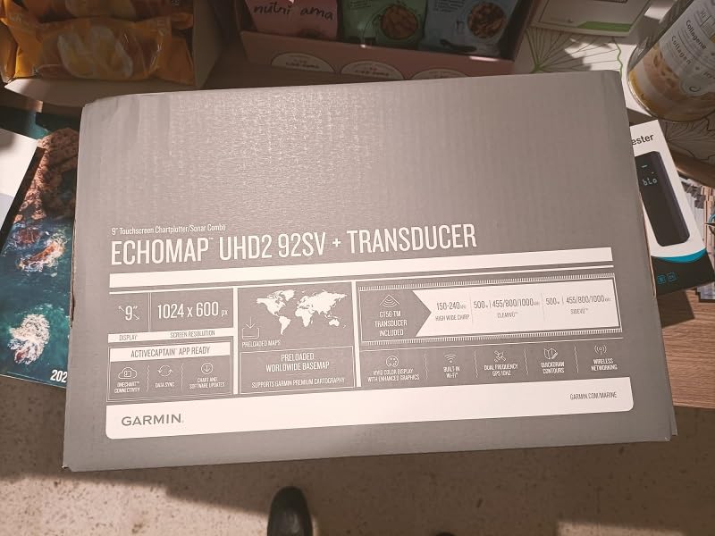 Image of Garmin ECHOMAP UHD2 92sv with GT56 Transducer, 9 inch Touchscreen Chartplotter, Worldwide Basemap