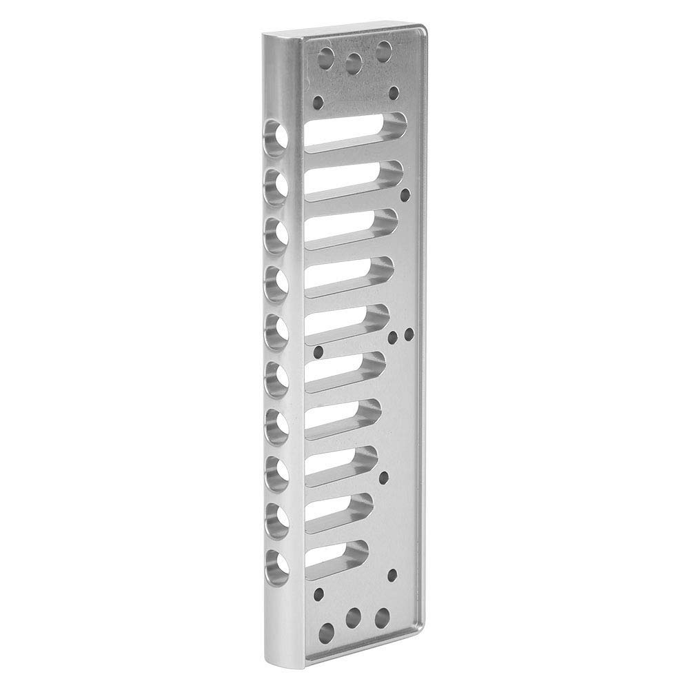 Mundharmonika-Kamm, Metall Mundharmonika-Kamm 10-Loch Blues Harp Comb Teil Kompatibel mit SP20 Harmonika-Zubehör aus Aluminiumlegierung(Silber)Zubehör für Blasinstrumente