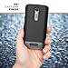 Encased Ultra Thin Belt Clip Case Designed for Motorola Droid Turbo 2 (2016 SlimShield Edition) Secure-fit Holster Clip & Tough Cover (Smooth Black)