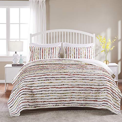 Greenland Home - GL-1104YK Bella Ruffled Quilt Set, 3-Piece King/Cal King, Multi by Greenland Home Fashions - Used condition - Image 2