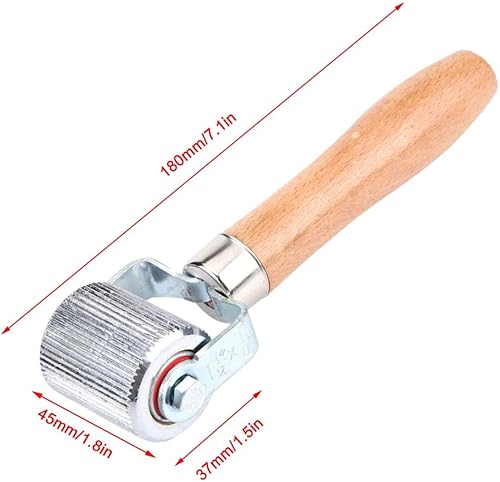 Miniatura 2 de Aramox Herramienta de reparación de neumáticos de parche, herramienta de reparación de rodillos de rodamiento de bolas con mango de madera para