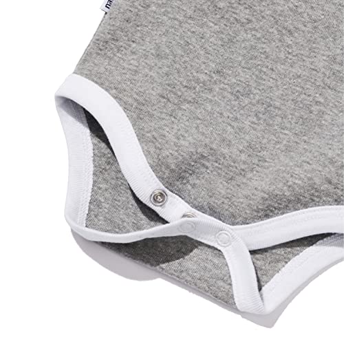 Nanit Sleep Wear Short Sleeve Bodysuit - 9M Heather Grey - image 3