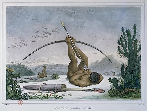 Peinture Cabocle indien Debret pour habiller un grand mur vide avec une toile d'art 60x90cm