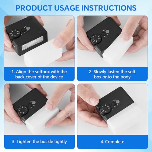 Image of ZORBES On-Camera Flash Softbox Cover Compatible with Godox iM30 Camera PVC Flash Diffuser Cap Mini Flash Diffuser Hood, 6.4x3x2.3cm