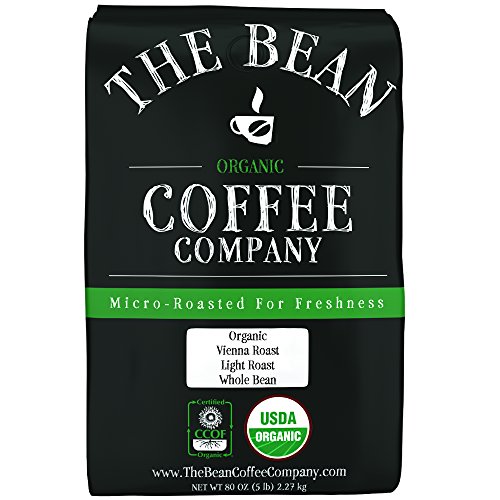 The Bean Coffee Company Organic Whole Bean - Vienna Roast - 5 lb, 80 Ounce (5 Pound) (ASINPPOSPRME9792)
