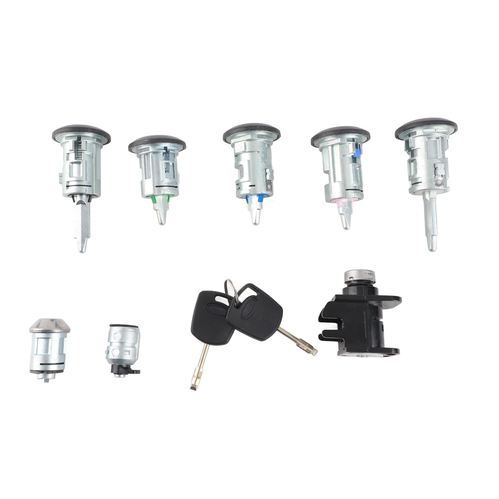 Yinhing Set Chiavi per Auto con Serrature Carburante Cofano Accensione 4425134 Sostituzione per Connect 2002 2007 Kit Completo Include Porta e Cilindri di Accensione con Chiavi